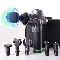 Massage Gun [30 Speed, Powerful, Quiet] LUVRD Handheld Deep Tissue Percussion Massage Gun for Athletes with 6 Heads for Muscle Soreness Recovery, Back & Foot Stiffness, Deep Tissue Therapy Relaxation