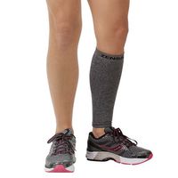 Zensah Calf/Shin Splint Compression Sleeve (singe sleeve), Heather Grey, X-Small/Small