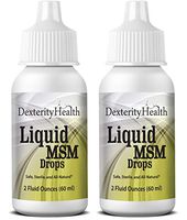 Dexterity Health Liquid MSM Eye Drops 2-Pack of 2 oz. Squeeze-Top Bottles, 100% Sterile, Vegan All-Natural and Non-GMO, Contains Organic MSM