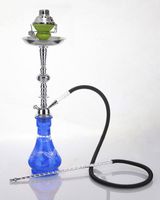 1 hose 23" Hummus Blue Hookah Shisha Nargila water glass vase pipes smoke sale