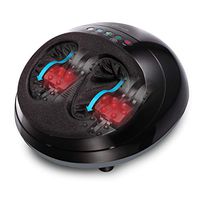 Shiatsu Air Foot Massage with Heat | Deep Kneading with Air Compression | Electric Foot Massaging Machine | Black