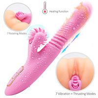 Vibranting Licking Dilo Vibrantor Bullet for Women Handheld Vibrating Wand Vîbërâte Adult Toys Women and 7 Licking Modes and Heating Warm for Her