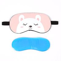 Travel Eye Mask Sleep Aid Cold Gel Pack for Puffy Eyes, Travel, Meditation, Insomnia, Migraine (Bunny)