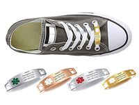 MP RAINBOW Necklace Unisex Personalized Custom Medical Alert EMT Shoe ID Tags - Important Identification for Runners,Cyclists,Athletes,Travelers,Children