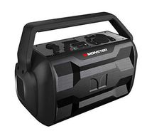 Monster Nomad | Portable Indoor/Outdoor Bluetooth and NFC Speaker, 30 Watts of Powerful Premium Sound, 30 Hours of Playtime, IPX4 Water Resistant, USB Port and Microphone/Guitar Input (Black)