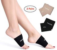 MGANG Compression Arch Sleeves, Lastest Upgraded, Perfect with Plantar Fasciitis Socks, Arch Support Brace for Women Men, Pain Relief, Heel Spurs, Flat Arches, Daily Wear, Black+Beige XL
