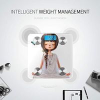 Cute Cartoon Girl in Yoga Lotus Pose Most Accurate Weight Scale Personal Weight Scale Human Scale Weight Tracks 8 Key Compositions Analyzer Sync with Fitness Apps 400 Lbs