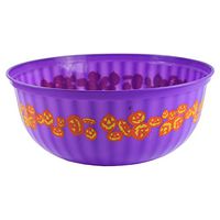 Purple Halloween Party Bowl with Pumpkins
