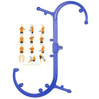 Sokiss Trigger Point Self Massager- S-Shaped Therapy Massage Tool for Self Back Massage, Neck Massage, Shoulder Massage, Myofascial Release Tool & Deep Muscle Massage Stick(Blue)