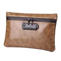 FIREDOG Smell Proof Bags with Combination Lock, 6x9" Odor Proof Pouch Case Container for Travel Stash Storage (Brown)