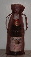 IGC 6x14 Organza Sheer Bags - Bottle/Wine Bags Gift Pouch - Satin Ribbon Closure - Copper (3 Bags)