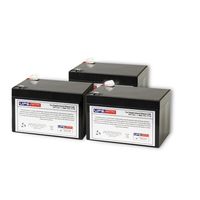 Set of 3 - E-Scooter 36 Volt 350 Watt Battery - Replacement UB12120 Universal Sealed Lead Acid Battery (12V, 12Ah, 12000mAh, F2 Terminal, AGM, SLA)