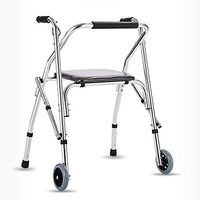 Standard Walkers Walker Non-Slip Anti-Drop Walker Walking Frame Folding Lightweight Wheelchair Portable Trolley Help People with Limited Mobility (Color : Silver, Size : 885928cm)