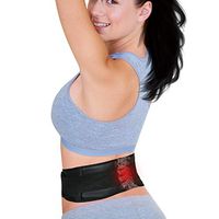 Tcare Tourmaline Self-Heating Magnetic Therapy Waist Support Belt Lumbar Back Waist Support Brace Double Banded Back Pain Relief for Men and Women (XXXL)