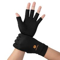 FitsT4 Arthritis Compression Gloves for Women Men, High Copper Infused Compression Gloves Work for Rheumatoid Arthritis, Carpal Tunnel Pain Relief, Computer Typing & Daily Work Black L