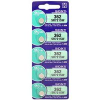Sony 362 (SR721SW) 1.55V Silver Oxide 0% Hg Mercury Free Watch Battery (8 Batteries)