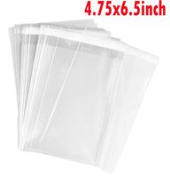 100 Pack 4 3/4in. X 6 1/2in Clear Resealable Cello/Cellophane Treat Bags Self Sealing Bags Food Safe for Cookie Candle Soap Candy Bakery Gift