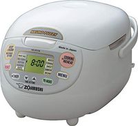 Zojirushi NS-ZCC18 10-Cup Neuro Fuzzy Rice Cooker, 1.8-Liters, Premium White