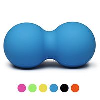 Sphyrna Peanut Lacrosse Massage Balls Double Lacrosse Ball Peanut Ball for Deep Tissue Trigger Point and Myofascial Release Foot Massage Yoga Fitness Sport Muscle Tension Release (Blue)