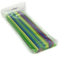 Royal packaging suppliers Plastic Cups Drinking Straws 500 Count BPA-Free Multi-Colored Disposable Straw Assorted (Length 10.25" 500counts)