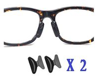 AM Landen 2 Pairs 1.8mm Black Non-Slip Silicone Stick on Nose Pads for Eyeglass Nose pad
