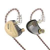KZ AS12 Earphones 12BA Balanced Armature Drives HiFi Bass in Ear Monitor Headset Noise Cancelling Earbuds Zinc Alloy Headphones (No Mic, Black)