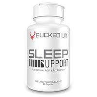 Sleep Support by Bucked Up | All-Natural & Non Habit Forming Supplement | Fall Asleep Tranquil & Sleep Deeper | NO Melatonin or Valerian Root | Contains GABA, L-Theanine, Lemon Balm and Ashwagandha