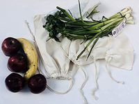 Cotton Canvas Muslin Bag. Double Drawstring. Premium Quality Reusable Muslin Bags. Pack of 25 (8 x 10 Inches)