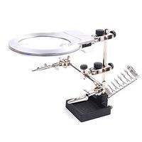 Desktop 2.5/4/6X Illumination Magnifying Glass with HD Lens for Book Reading, Jewelry Identification, Watches, DIY Crafts Carving and Repair, Multifunction
