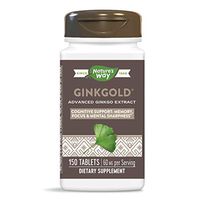 Nature's Way Ginkgold® 60 MG Advanced Ginkgo Extract for Mental Sharpness 50% More Free, 150 Count (Packaging May Vary)