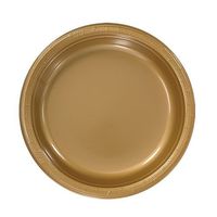 Hanna K. Signature Collection 50 Count Plastic Plate, 7-Inch, Gold