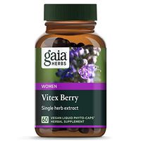 Gaia Herbs Vitex Berry, Chasteberry, Hormone Balance for Women, Vegan Liquid Capsules, 60 Count