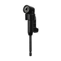 Long 105° Right Angle Drills, 1/4 inch Hex Shank Right Angle Drill Adapter, Drill Attachment of Power Tools Accessories for Screwdriver Bits, Drive Socket Adapter by Electric Drill(Black)