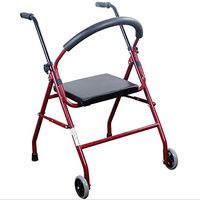 CW&T WW Elderly Walker Collapsible with Seat Belt Wheel Rehabilitation Exercise Medical Walker