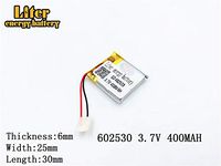 3.7V 400mAh 602530 Lithium Polymer Ion Rechargeable Battery Lithium Polymer Li-Po Battery for MP4 GPS MP3 Bluetooth Stereo DIY Gift