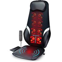 Back Massage Chair | Shiatsu, Vibration and Rolling Massage with Soothing Heat | Customizable Multi-Zone and Spot Massage with 3 Programs | Black
