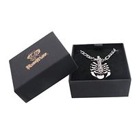 Halloween (Scorpion) Creative Stainless Steel Necklace Portable Mini Personal Tube (Black)