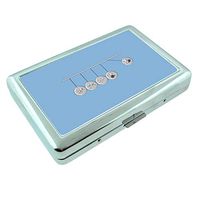 Newtons Cradle Em1 Hip Silver Cigarette Case Id Holder Metal Wallet 4" X 2.75" RFID Protection