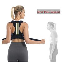 JeKaVis Back Brace Posture Corrector with Steel Plate Support, Adjustable Clavicle Correction Belt, Improves Body Shaping Posture and Provides Lumbar Support for Lower and Upper Back Pain (S)