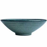 AXZHYX Bowl European-Style Retro Bottom Bucket Bowl, Natural Stoneware Kiln Glazed Bowl, Vegetable Bowl, Salad Bowl Hotel Tableware Home Noodles Boiled Fish Soup Bowl