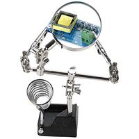 5X Magnifying Glass, Multifunctional Welding Magnifier Soldering Iron Stand Helping Hands Tool, Jewelry Accessory Magnifier With 2 Alligator Clamps for Soldering, Assembly, Repair, Modeling,Crafts