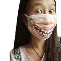 SMILICA Men Printed Windproof Warm Earloops Dustproof Washable Reusable Cotton Massk Massks