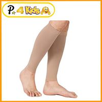 Presadee Kid’s Edition Shin Leg Calf 15-20 mmHg Med Compression Support Active Gym Running Sports Sleeve (Nude, 2XL)