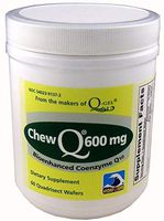 Chew-Q 600mg CoQ-10 - High Absorption. 60 Natural Orange Flavored Chewable Tablets (Chewtabs)