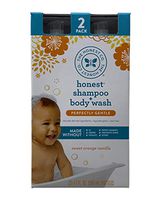 Honest Baby Shampoo + Body Wash Gentle Sweet Orange Vanilla 17 FL OZ Each 2 Pk