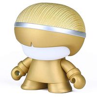 Xoopar 3 inch Art Toy Bluetooth Portable Speakers with Selfie, Wireless Speaker with Strap Hanger for Indoor Outdoor Sports, Lighting LED Face, Suitabel as Gift (Gold)