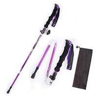 Carbon telescopic adjustable cane Solid wood handle non-slip thickening ultra light cane,Purple