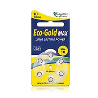 Eco-Gold Max Hearing Aid Batteries Size 10 (36 Total Batteries)
