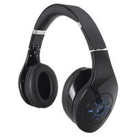 SuperSonic IQ-125BT Black Iq-125 Bluetooth Stereo Headphones with Microphone & Auxiliary Input (Black)