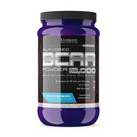 Ultimate Nutrition Flavored BCAA Powder - Caffeine Free with 3g Leucine 1.5g Valine 1.5g Isoleucine - Post Workout Amino Acid Supplement, Blue Raspberry, 60 Servings